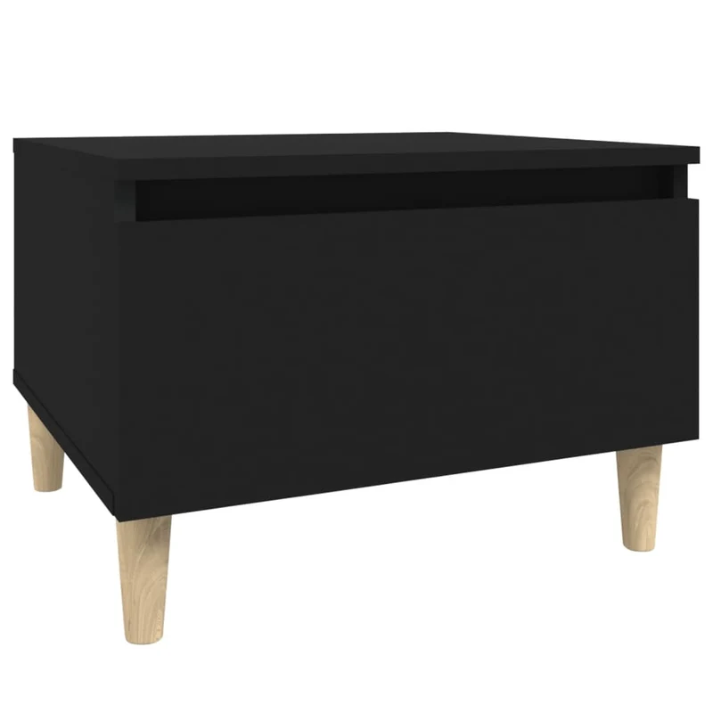 Table d'appoint meuble de salon table basse 50 x 46 x 35 cm bois d'ingénierie noir DEC032494