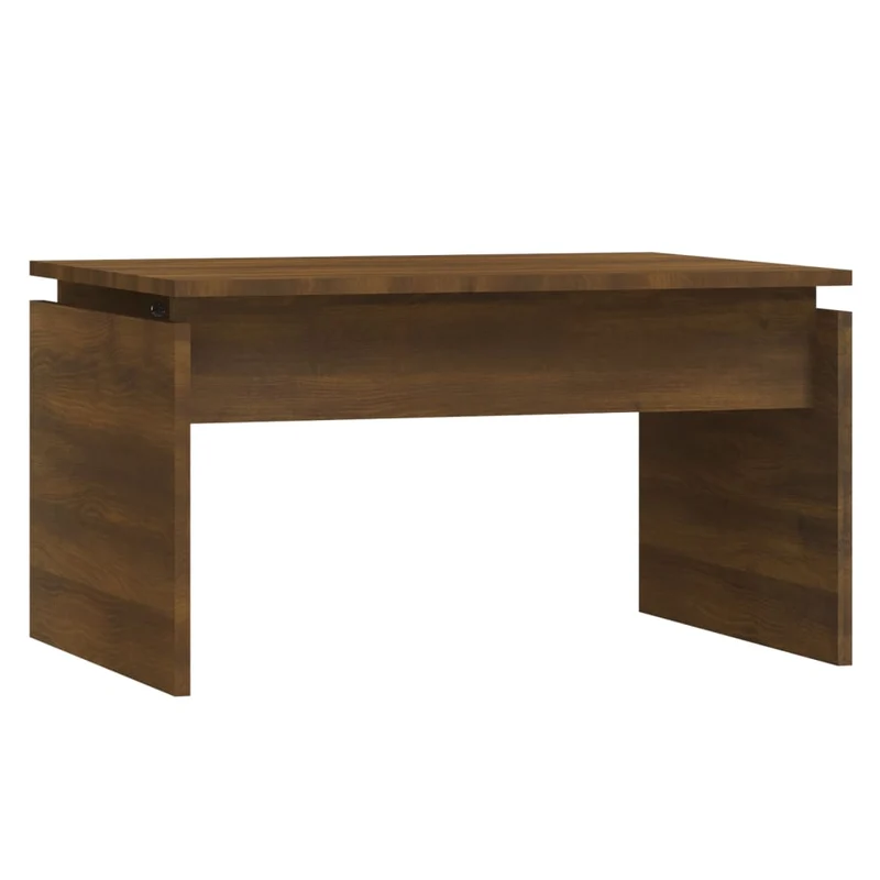 Table basse design rustique moderne 68 x 50 x 38 cm bois d'ingénierie marron DEC038730