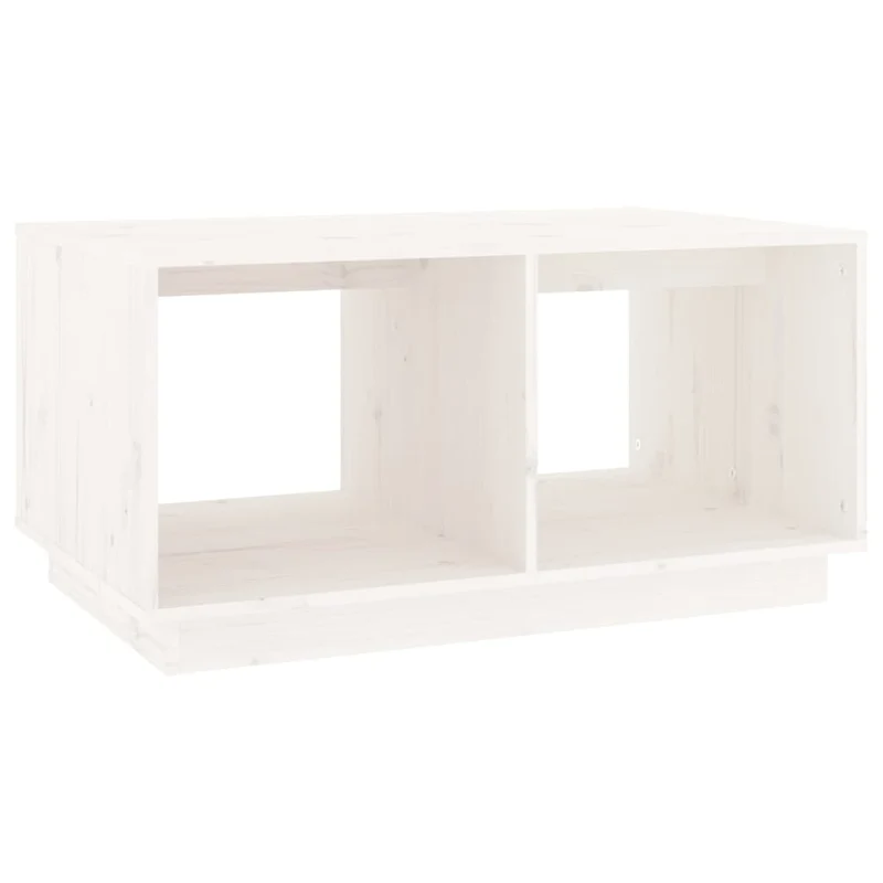 Table basse design moderne 80 x 50 x 40 cm bois massif de pin blanc DEC037956