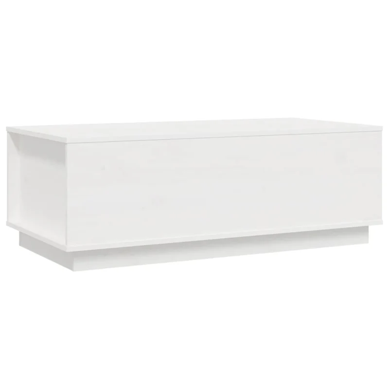Table basse de salon avec plateau relevable design moderne 100 x 50 x 35 cm bois massif de pin blanc DEC037784