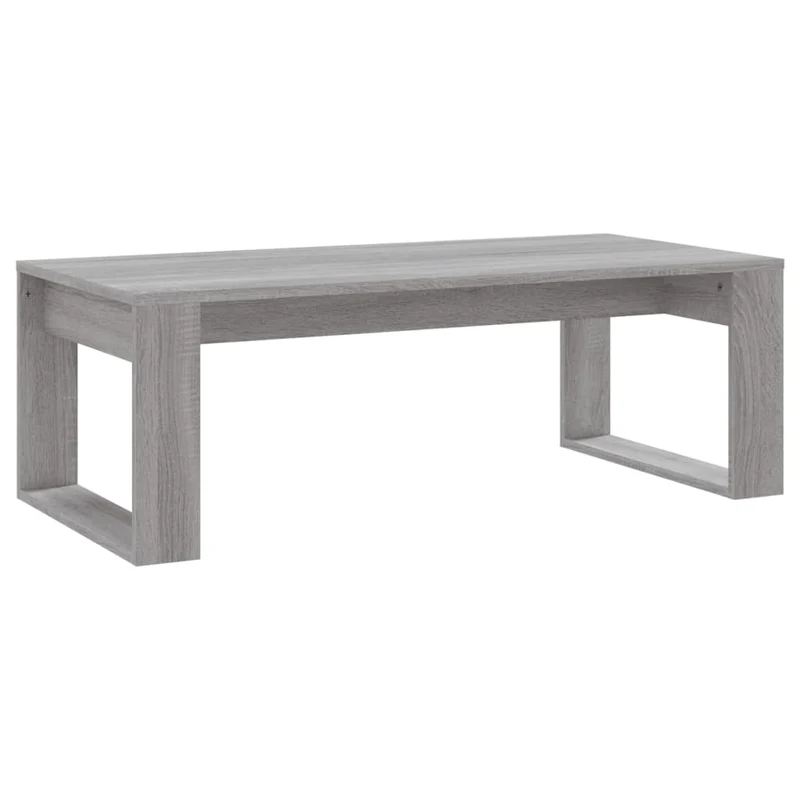 Table basse moderne minimaliste 102 x 50 x 35 cm bois d'ingénierie gris DEC039975