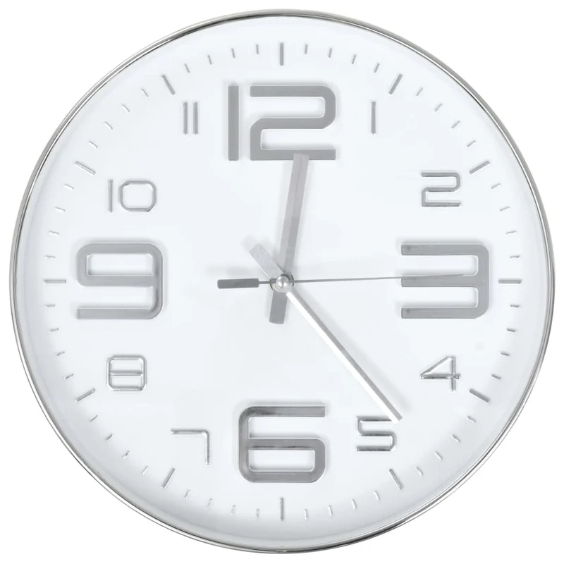 Horloge murale 30 cm Argenté DEC022263
