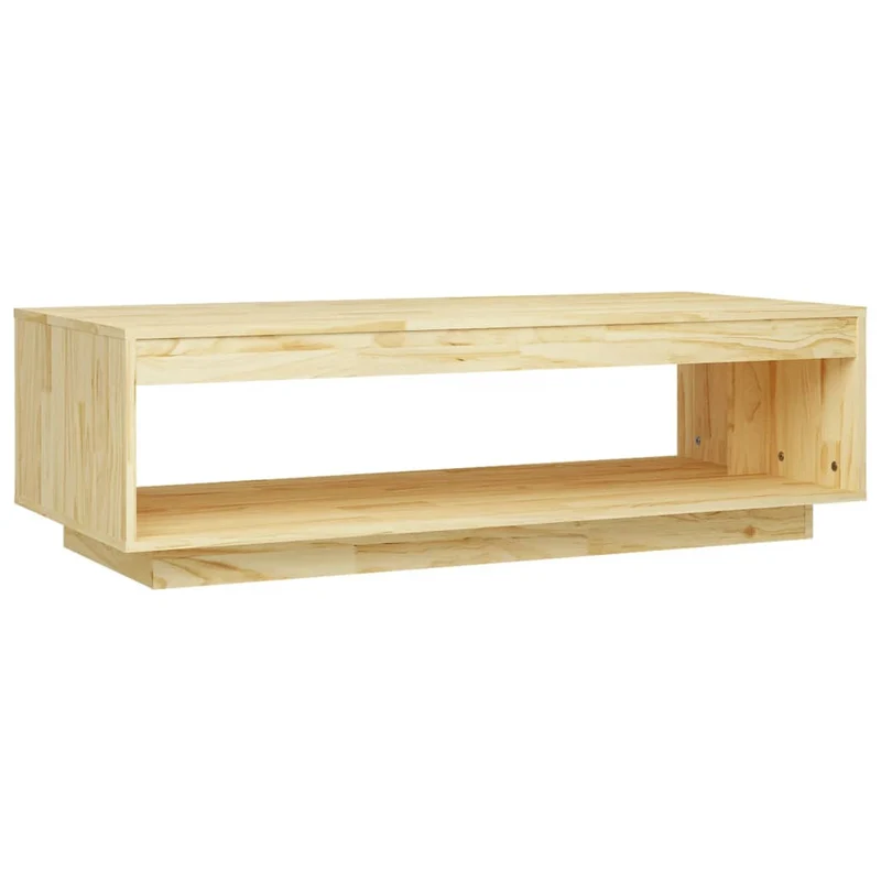 Table basse de salon design simple 110 x 50 x 33,5 cm bois de pin massif non traité DEC036980
