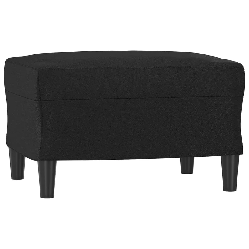Repose-pieds tabouret 60 x 50 x 41 cm en PVC noir DEC030488