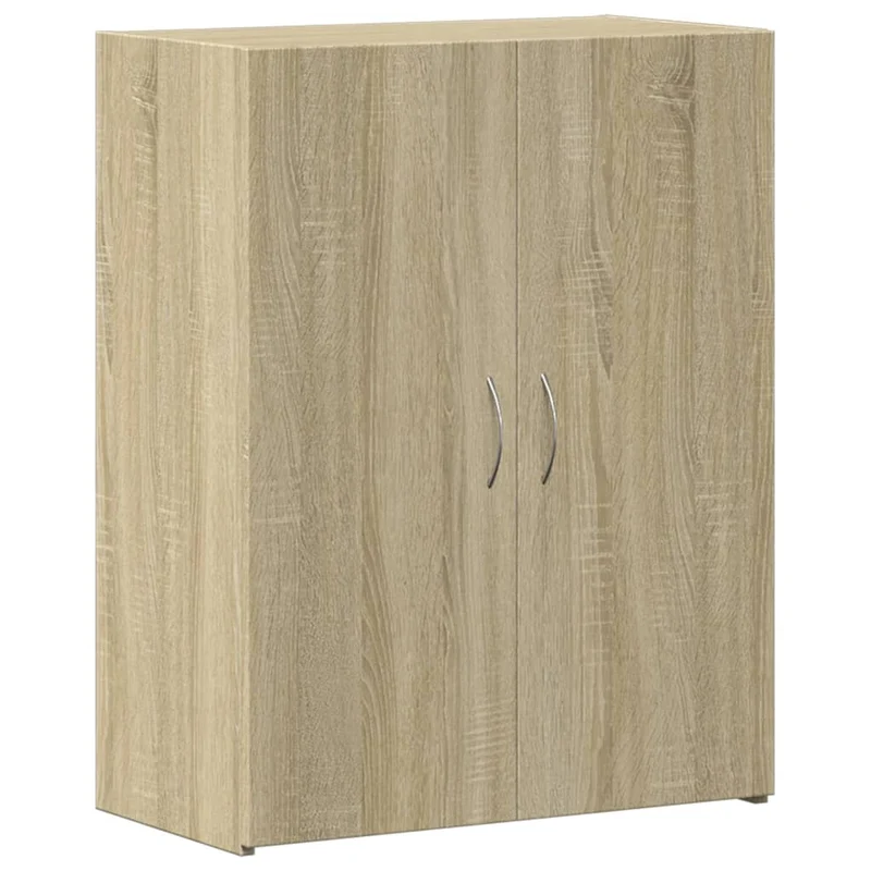 Meuble de bureau armoire de rangement en bois d'ingénierie couleur chêne 60 x 32 x 77,5 cm DEC024478