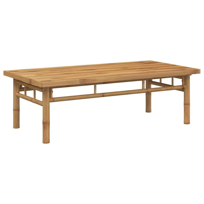 Table basse de salon design exotique 110 x 55 x 35 cm bambou marron DEC036994