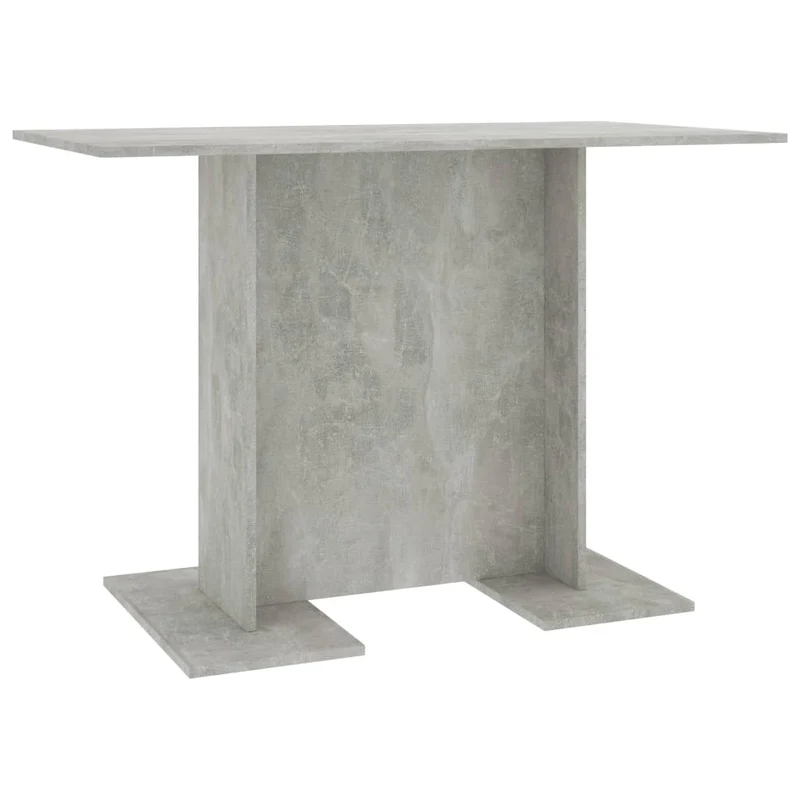 Table de salle à manger design simple 110 x 60 x 75 cm aggloméré gris DEC036638