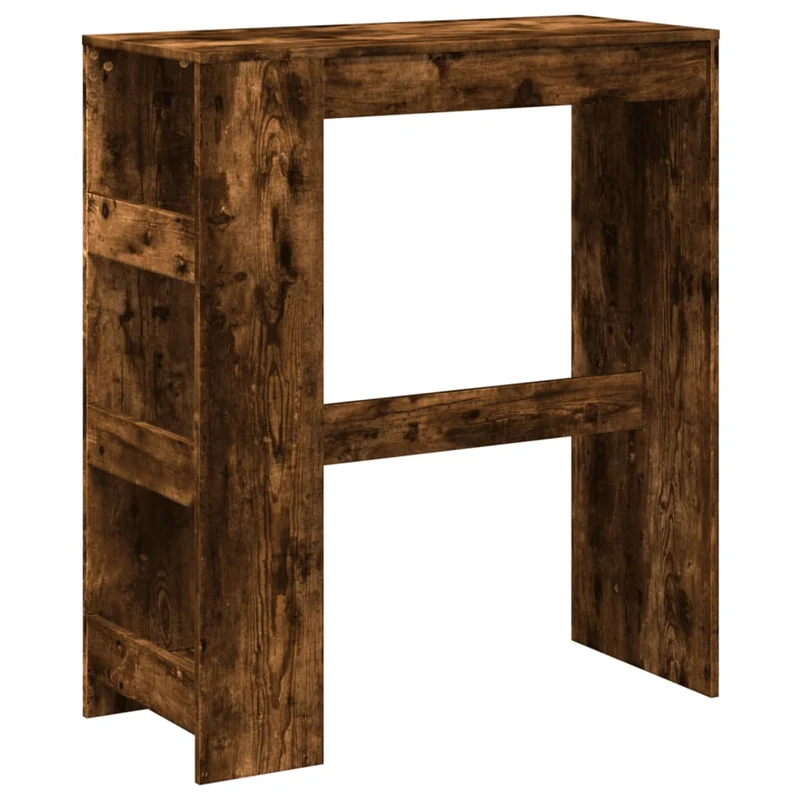 Table d’appoint multifonction avec étagères 90 x 40 x 103,5 cm bois d'ingénierie marron DEC036367