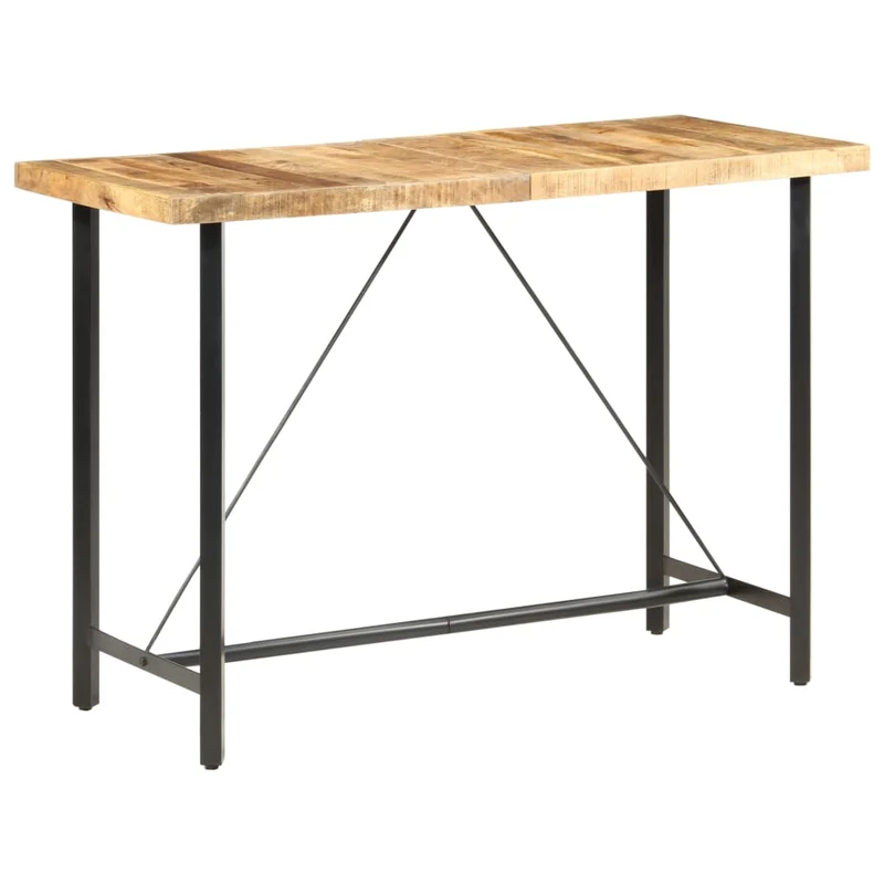 Table d’appoint multifonction 150 x 70 x 107 cm bois de manguier et fer DEC036310