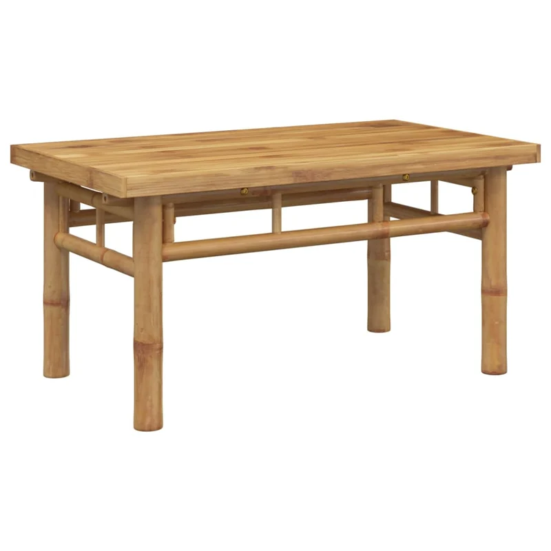 Table basse de salon design exotique 70 x 40 x 35 cm bambou avec finition naturelle DEC037127