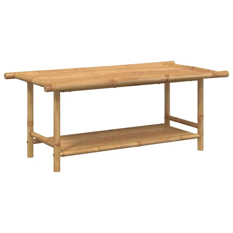 Table basse de salon design exotique 110 x 55 x 45 cm bambou avec une finition naturelle DEC037000