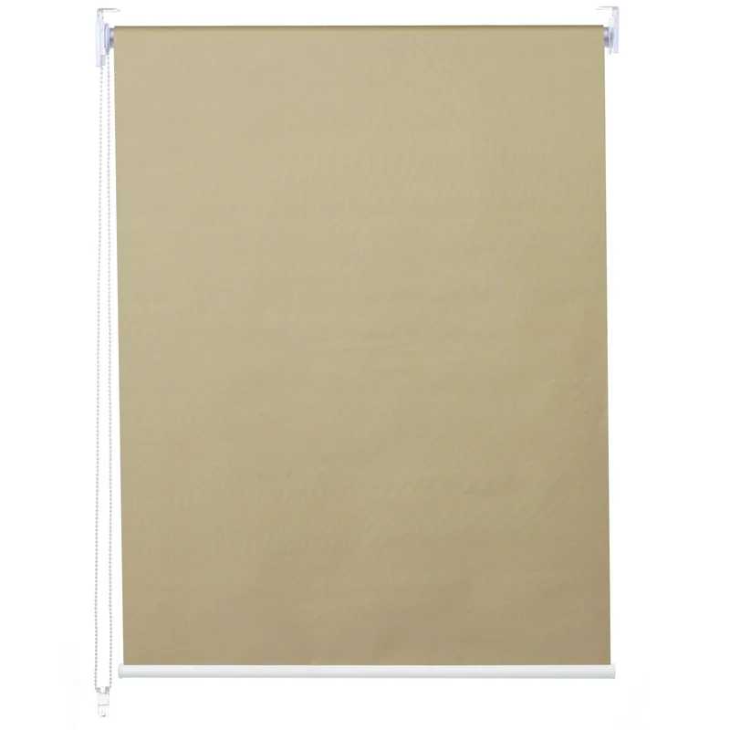 Store enrouleur de fenêtre occultant protection solaire store à tirage latéral 80x230cm opaque beige 04_0004508