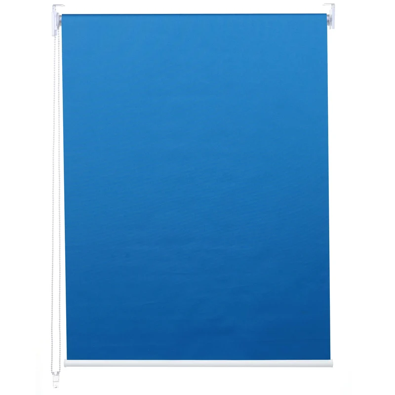 Store enrouleur de fenêtre occultant protection solaire store à tirage latéral 80x230cm opaque bleu 04_0004588
