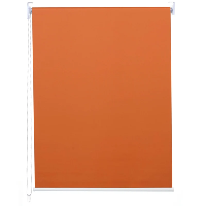 Store enrouleur de fenêtre occultant protection solaire store à tirage latéral 80x230cm opaque orange 04_0004473
