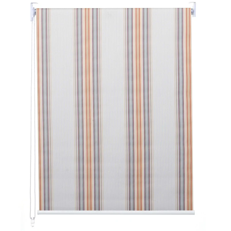 Store enrouleur de fenêtre occultant protection solaire store à tirage latéral 90x230cm opaque gris marron orange 04_0004485