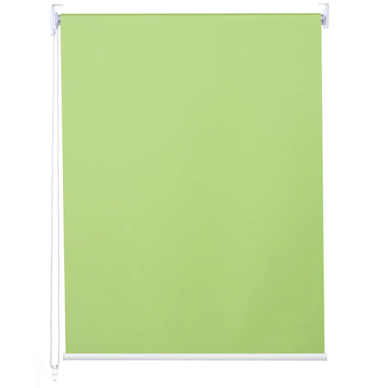Store enrouleur de fenêtre occultant protection solaire store à tirage latéral 90x230cm opaque vert clair 04_0004484