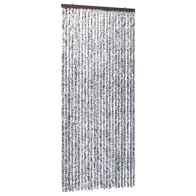 Rideau contre insectes moustiquaire Marron et beige 100 x 220 cm Chenille DEC022180