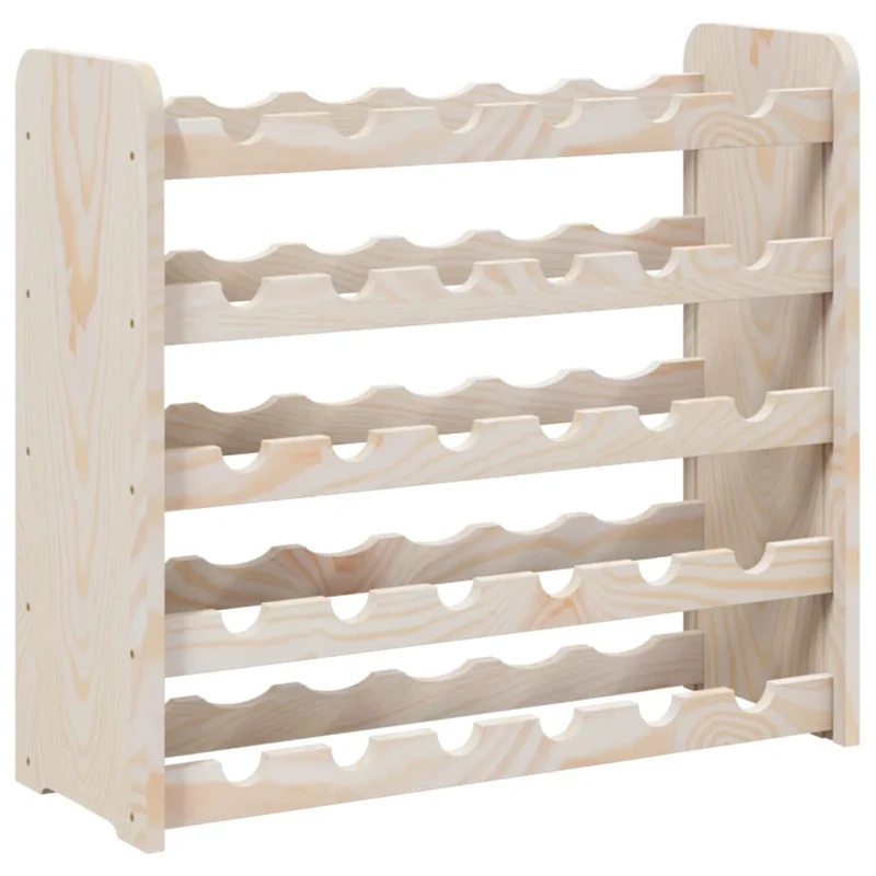 Casier range bouteilles étagère de rangement jusqu'à 30 bouteilles de vin 67,5 x 25 x 60 cm en bois de pin DEC024359