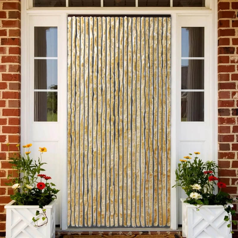 Rideau contre insectes moustiquaire Beige 100x220 cm Chenille DEC022186