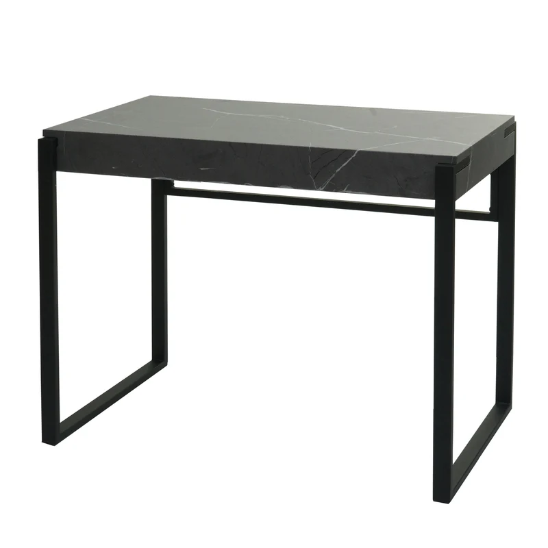 Bureau table d'ordinateur table d'appoint 100x54 cm MDF aspect marbre gris 04_0006064