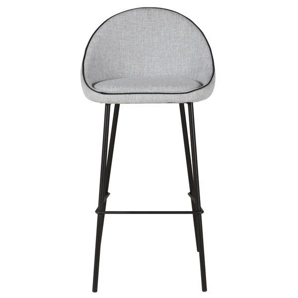 Chaise de bar tissu gris clair