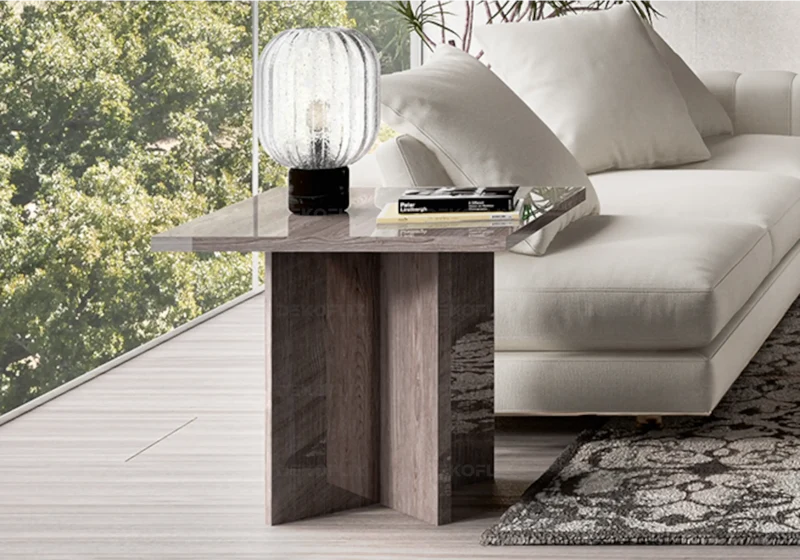 Table d'appoint carrée orme design en X - Viola