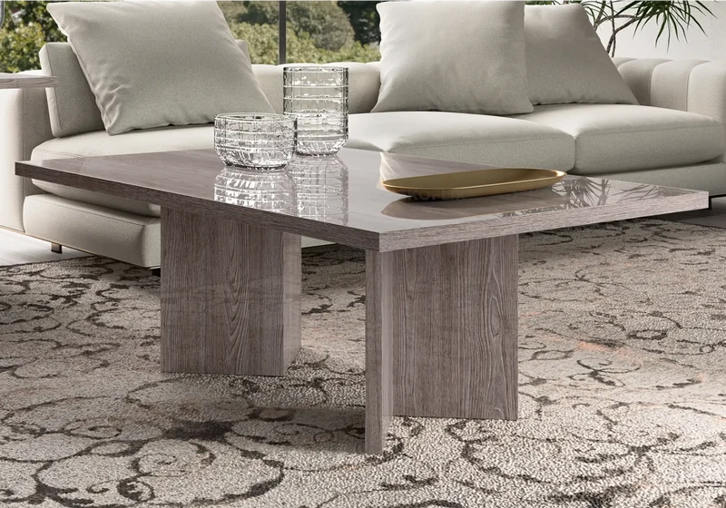 Table basse rectangulaire orme design V - Viola