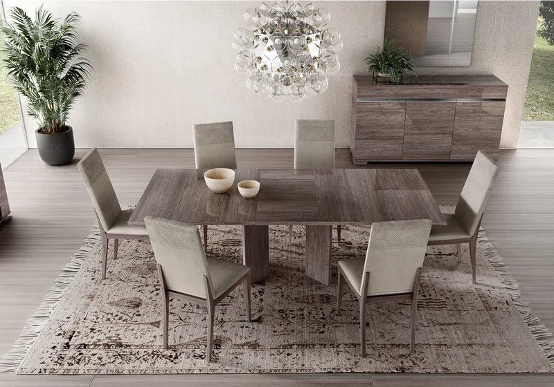Table à manger extensible orme design V - Viola